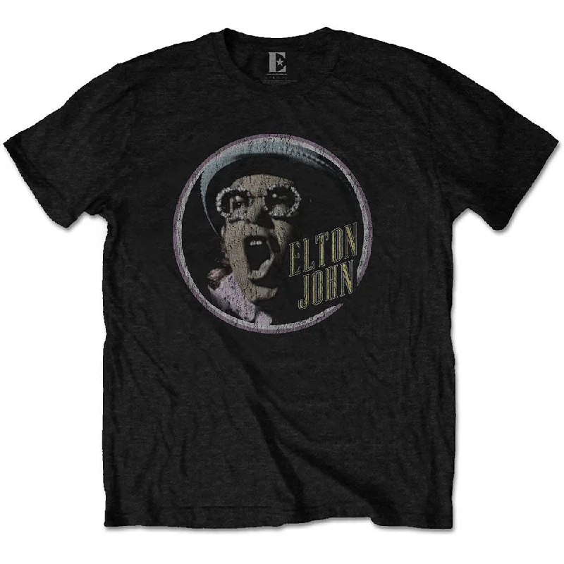 Elton John | Official Band T-Shirt | Circle Rayon Fabric Velvet Fabric Corduroy Fabric