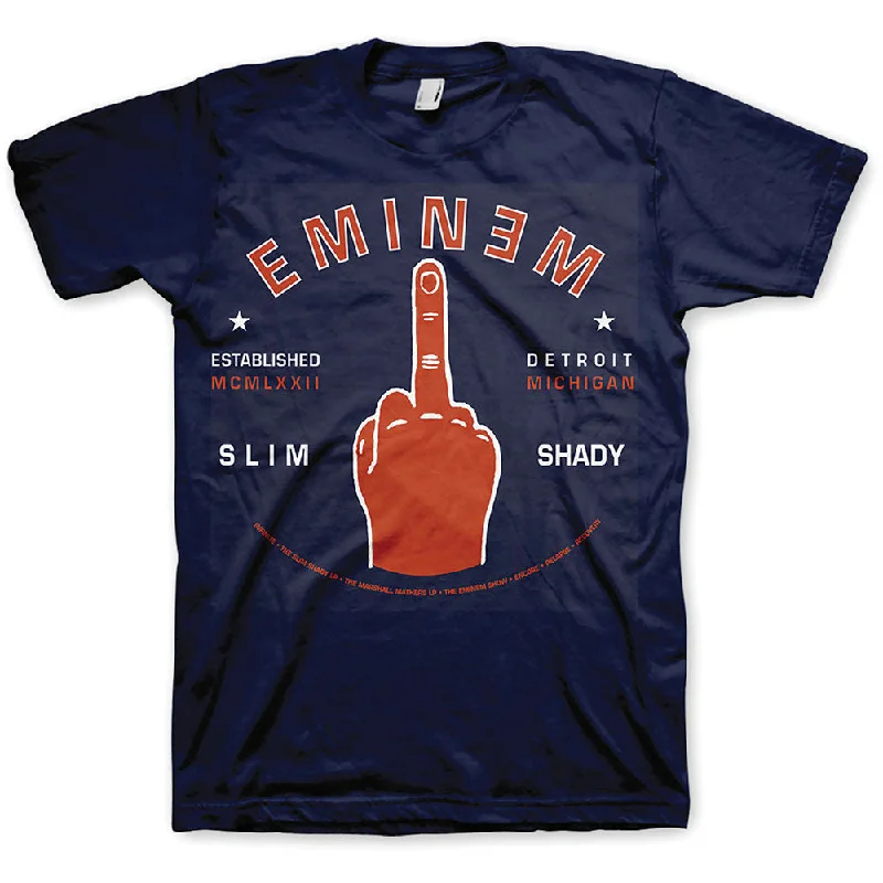 Eminem | Official Band T-Shirt | Detroit Finger Satin Blend Silk Blend Wool Blend