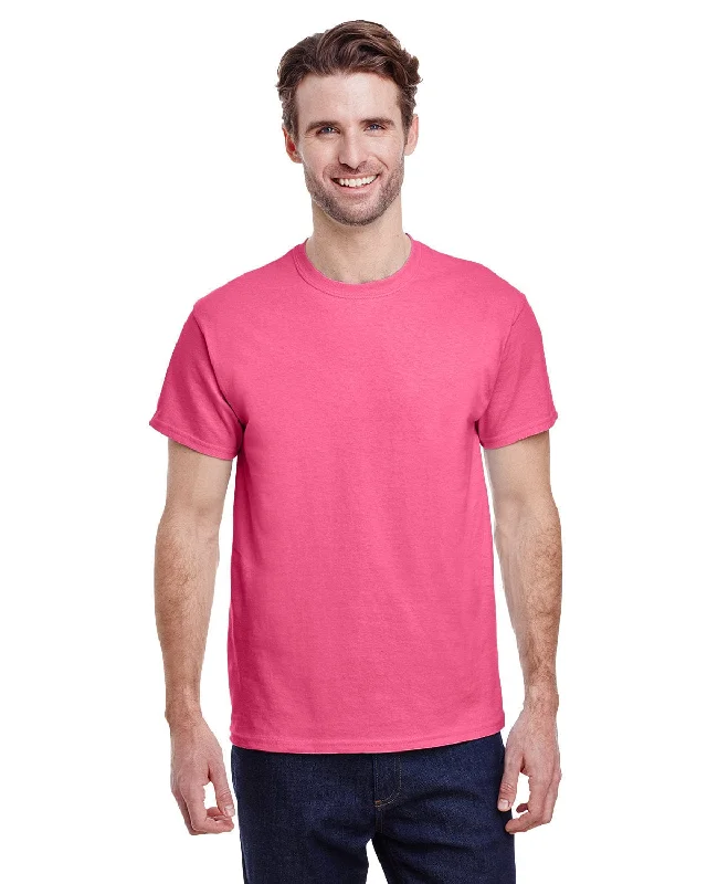 Gildan Ultra Cotton Heavyweight T-Shirt | Safety Pink Chenille Blend Fleece Blend Nylon Blend