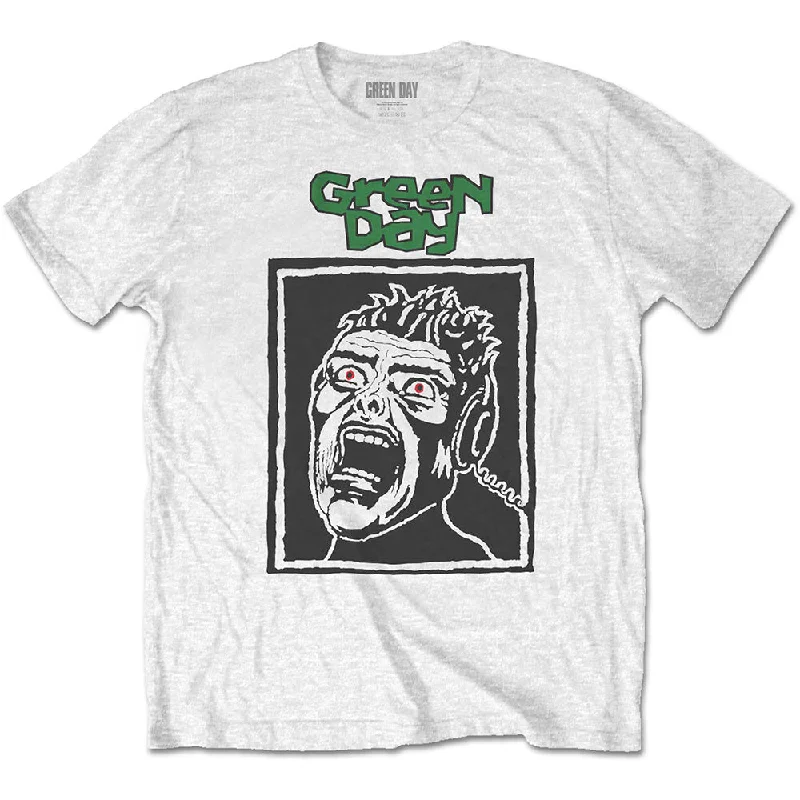 Green Day | Official Band T-Shirt | Scream Collared T-Shirt Boat Neck A-Line