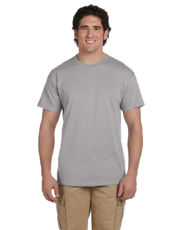 Hanes ComfortBlend 50/50 T-Shirt | Oxford Gray Collared T-Shirt Boat Neck A-Line