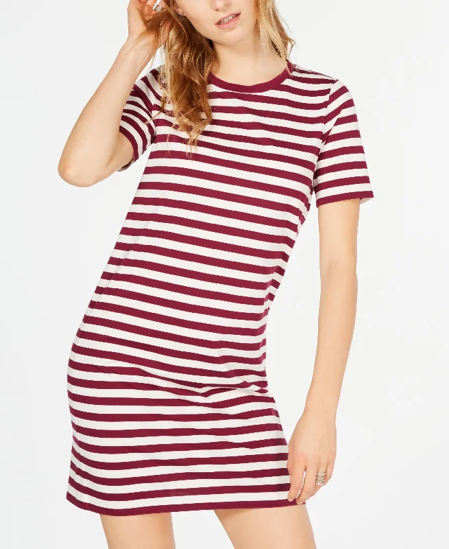 Michael Michael Kors Striped T-Shirt Dress Collared Crew Neck Turtle Neck