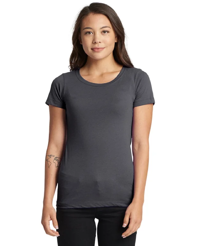 Next Level Ladies Ideal Short Sleeve Crew Tee | Dark Gray Layered Multi-layer Single Layer