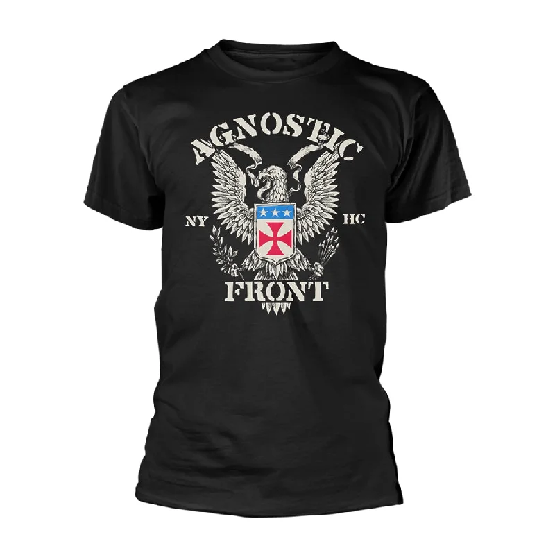 Agnostic Front Unisex T-shirt: Eagle Crest Cashmere Blend Cotton Blend Poly Blend