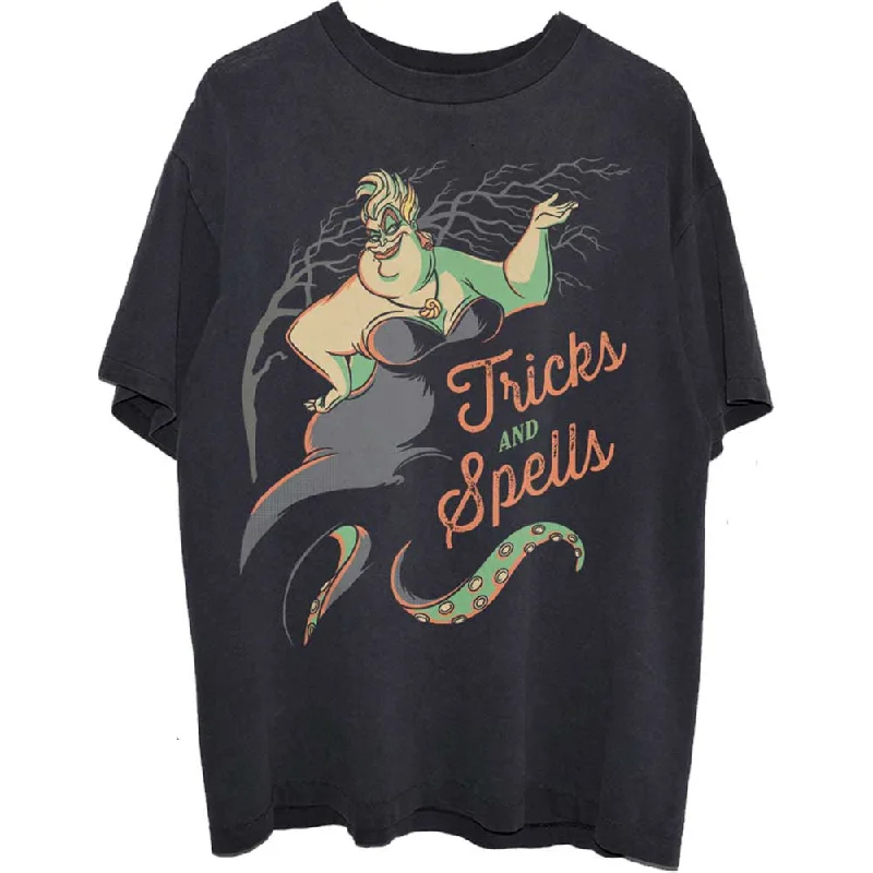 Disney | Official Band T-Shirt | Little Mermaid Ursula Tricks & Spells Front Pockets Side Pockets Patch Pockets