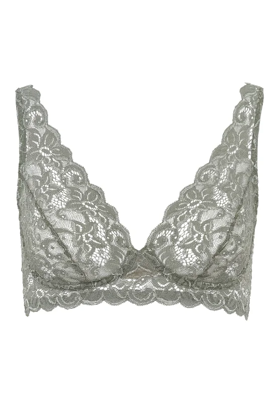 Luxury Moments Lace Soft Cup Bra | Antique Green 71465-2668 Sexy Mesh Bra