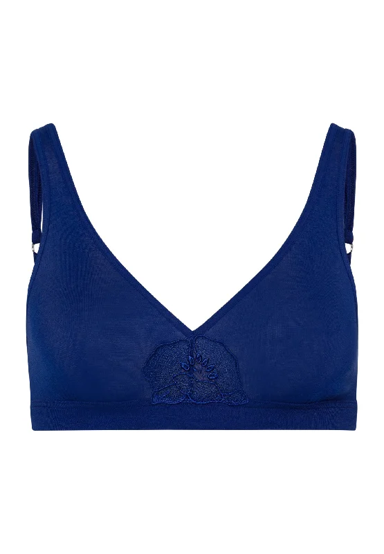 Paola Soft Cup Bra | Space Blue 72208-1662 Floral Lace Bra