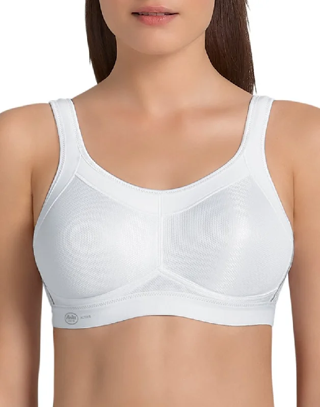 Anita Active Momentum Wire Free Sports Bra, White Daily Comfort Bra