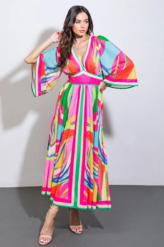 Explore More Collection - BOLD BEAUTY WOVEN MIDI DRESS Stylish Pleated Skirt Midi Dress
