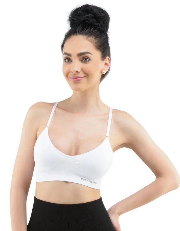 Convertible Padded Bamboo Bra with adjustable straps Full Coverage Bralette