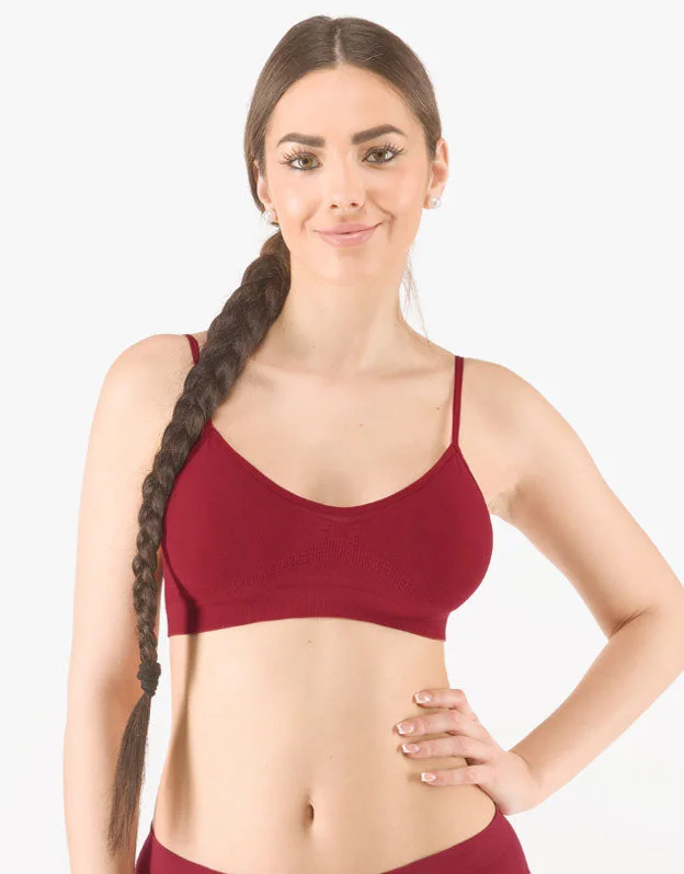 Thin Strap Bamboo Bra Wireless Push-Up Bra