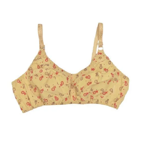 Cotton Woven Printed Everyday Bra Soft Mesh Bra