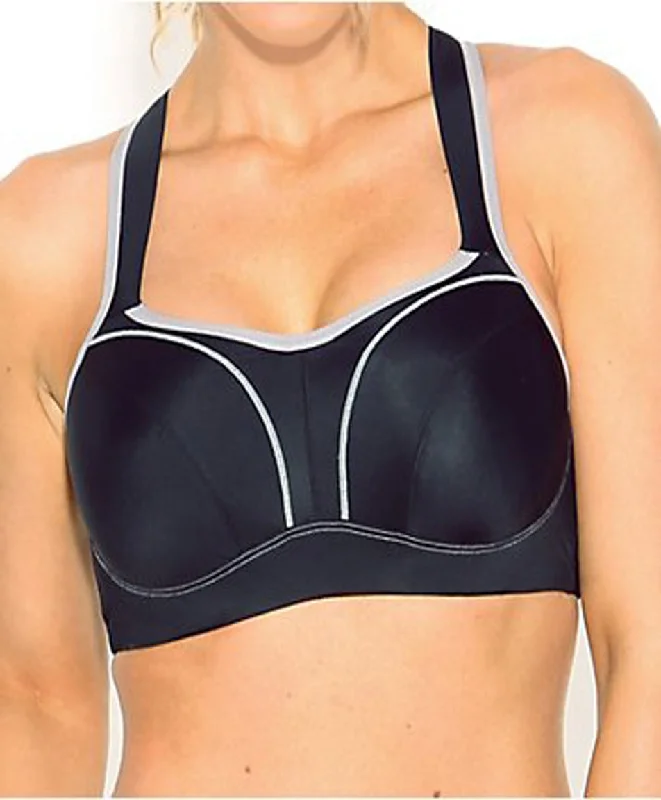 Fit Fully Yours Pauline Underwire Sports Bra, Black Grey | Black Fit Fully Yours Sports Bras Soft Support Bra