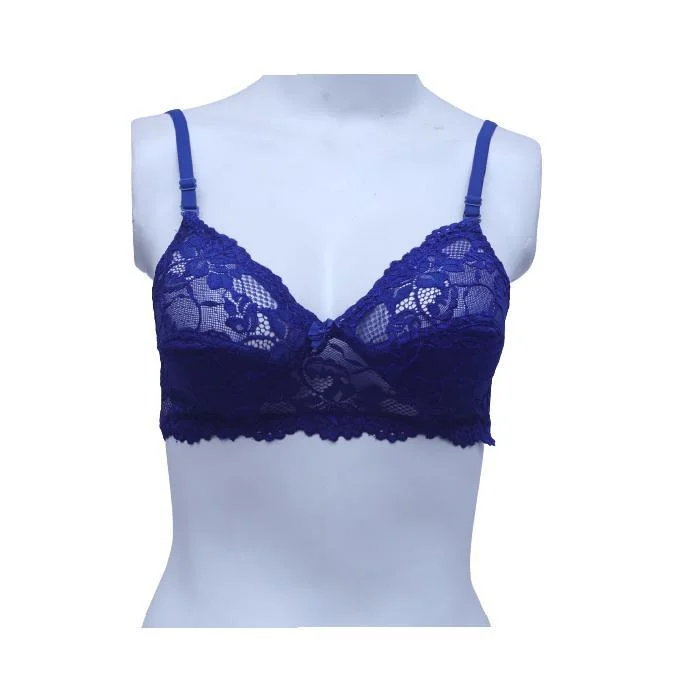 Floral Lace Net Fancy Bra Active Support Bra