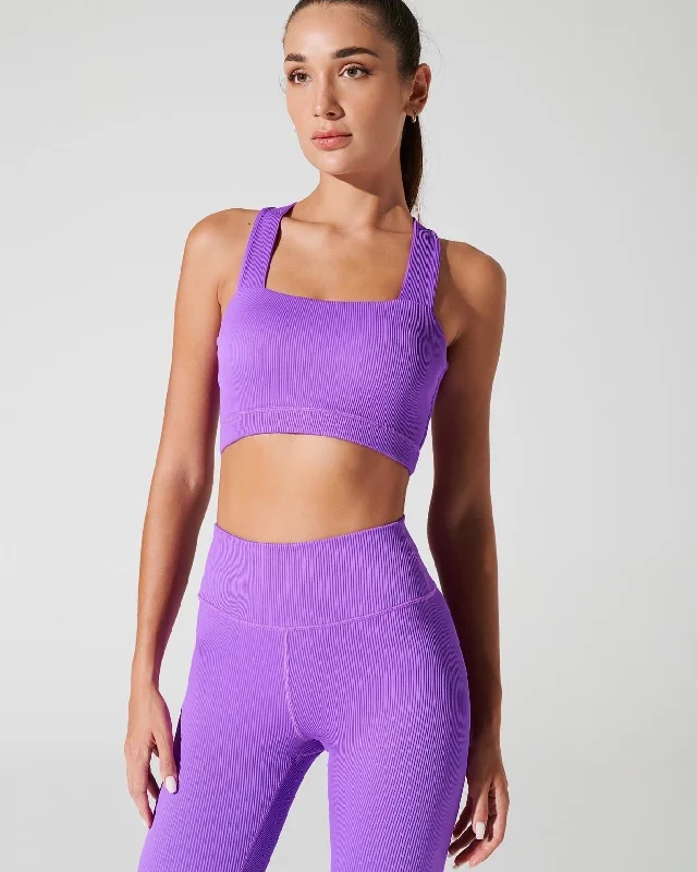 Galvina Ribbed Bra - Deep Lilac Push-Up Bralette Set