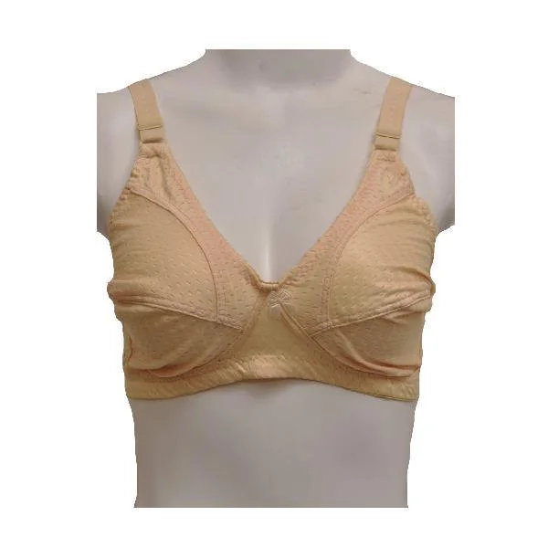 Perforated Everyday Bra with Inside Cotton Lining Elegant Silk Bra