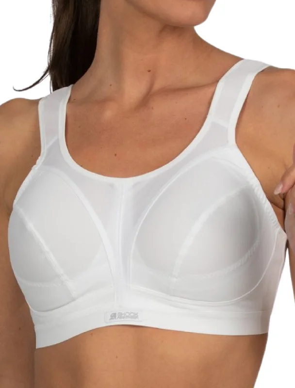 Shock Absorber D+ Max Support Sports Bra, White | High Impact Sports Bra White Stylish Strapless Bra