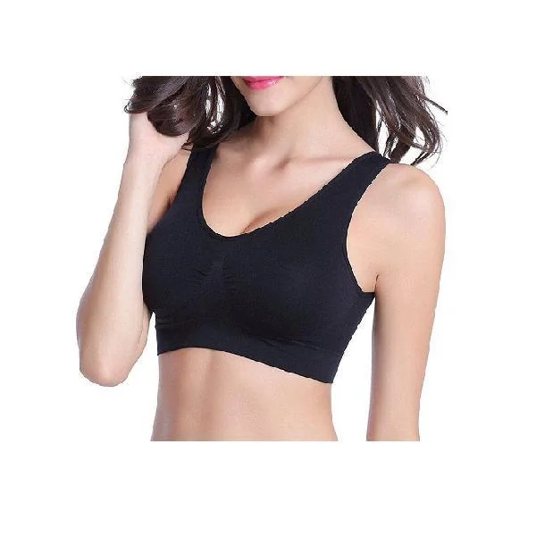 Stretchable Non-Padded Sports Bra Comfortable Lace Bralette