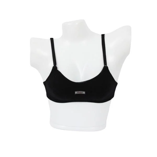 Thailand's Breathable Cotton Bra-Black Smooth Stretch Bra