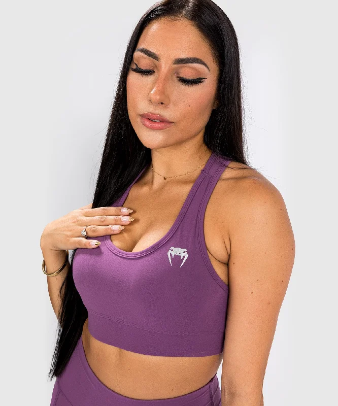 Venum Essential Medium Impact Sport Bra - Dusky Orchid/Brushed Silver High Support Sports Bra