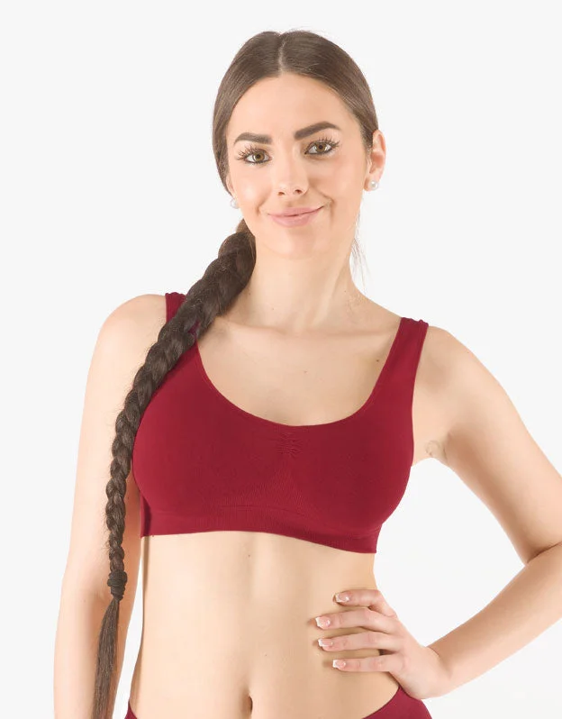 Wide Strap Bamboo Bra Seamless Wireless Bra