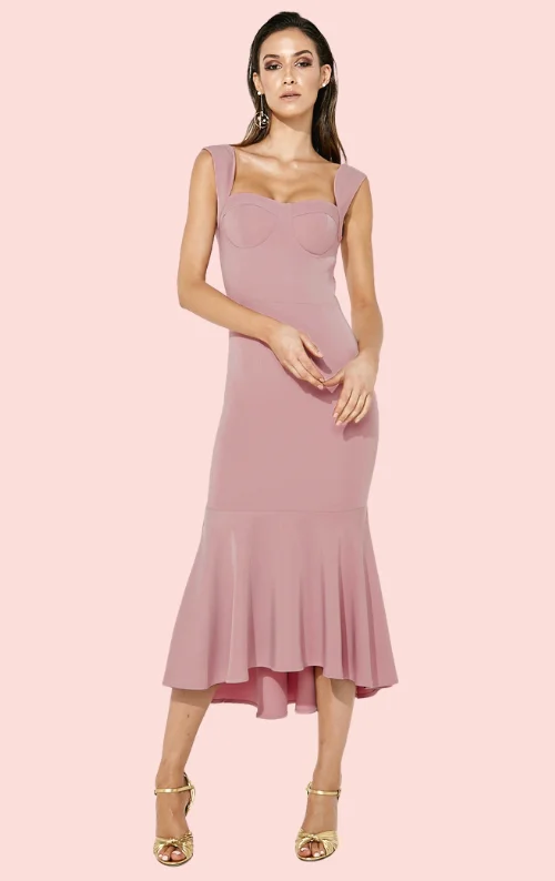 A Touch Of Romance Midi Dress Fashionable Pencil Midi Dress