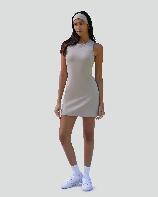 Jersey Racerback Mini Dress Cozy Long Sleeve Mini Dress