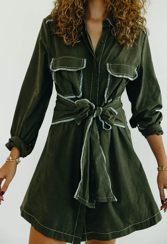 Kai Mini Dress - Olive Chic Halter Mini Dress