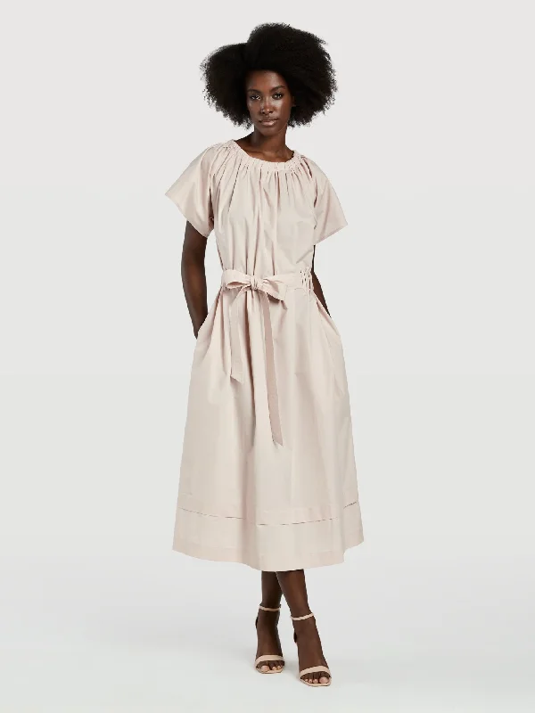 Poplin Midi Dress Fashionable Casual Midi Dress