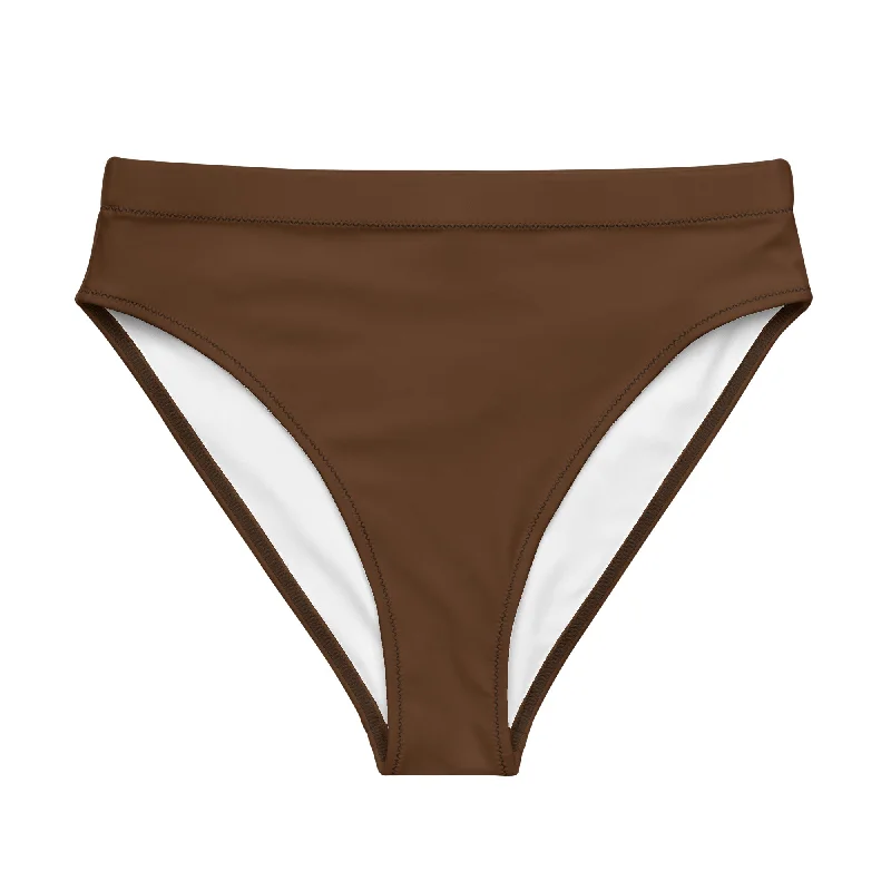 Brown High Waisted Bikini Swimsuit Bottom Vibrant Bikini Design