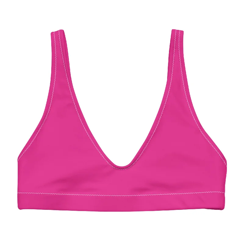 Hot Pink Halter Swimsuit Top Comfortable Swim Shorts