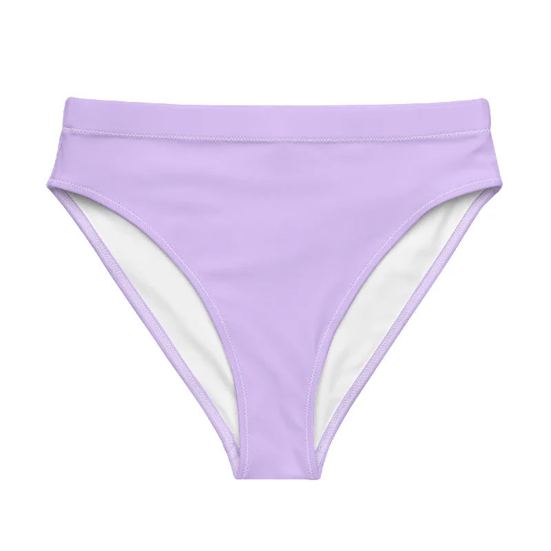 Lavender High Waisted Bikini Bottom Swimsuit Bold Color Swimsuit