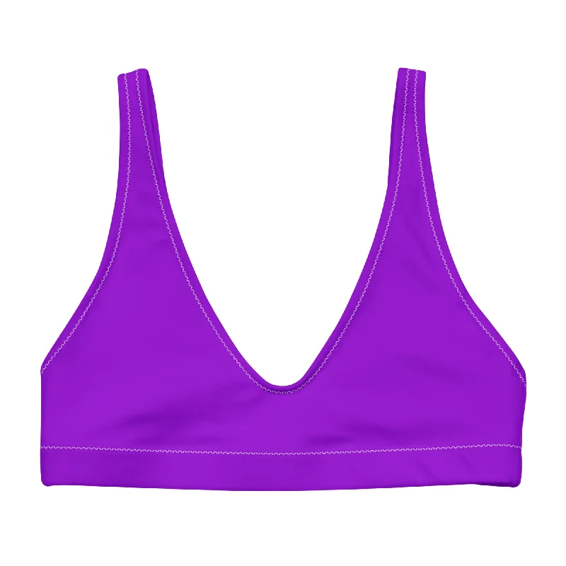 Purple Halter Swimsuit Top Bold Swimsuit Design