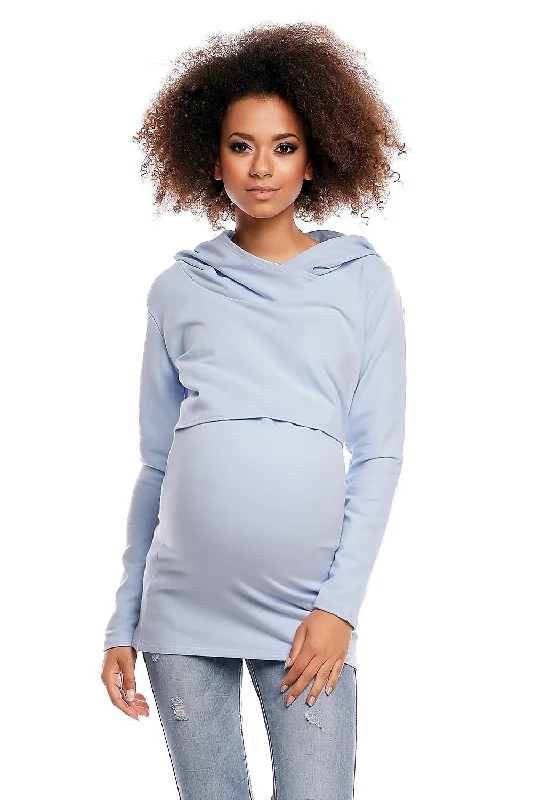 Maternity Hoodie  Sweatshirt PeeKaBoo Hoodie Crop Top Short Trendy