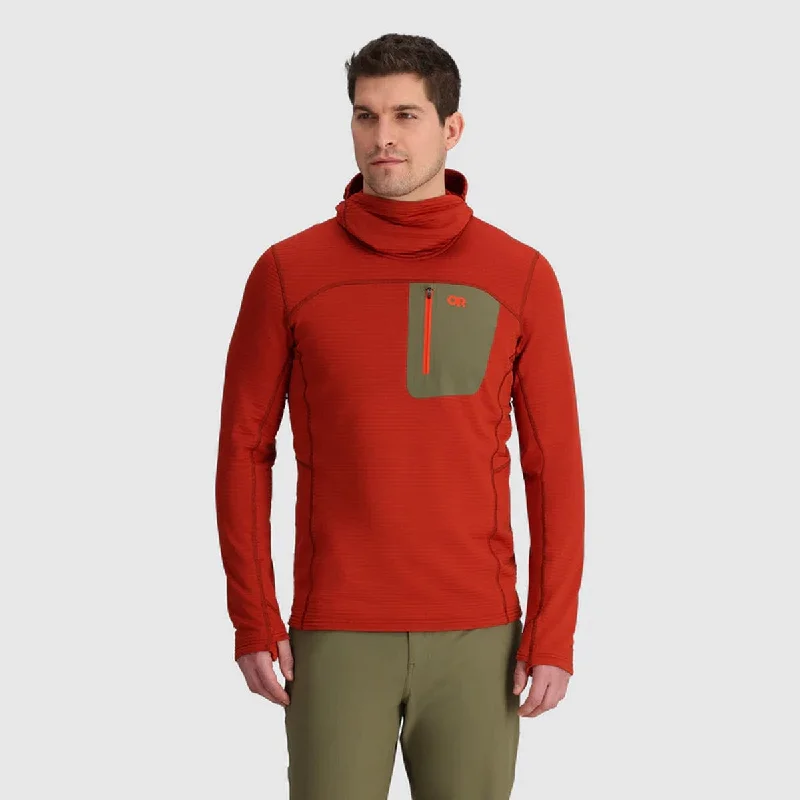 Outdoor Research Men's Vigor Grid Fleece Pullover Hoodie Hoodie with Hem Detail Decorative Unique