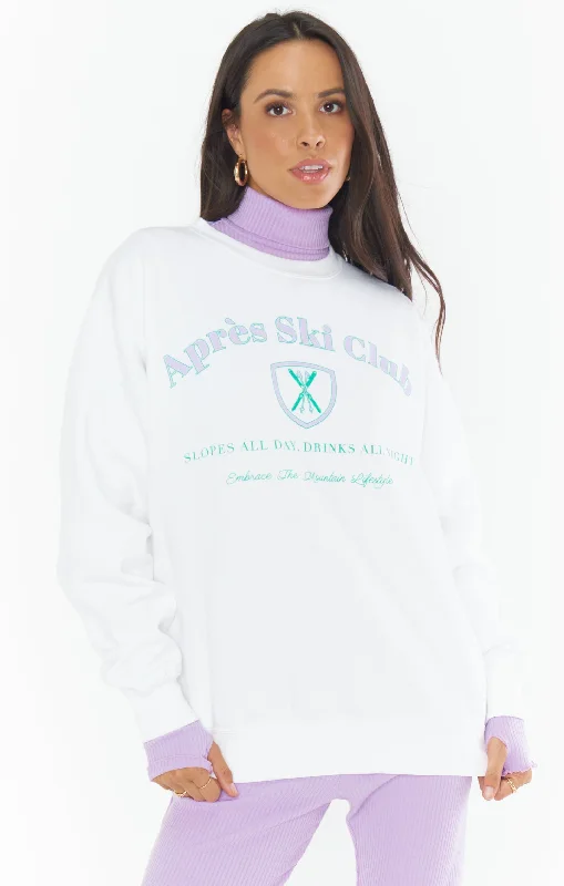 Stanley Sweatshirt ~ Apres Ski Club Graphic Hoodie with Longline Fit Extended Stylish