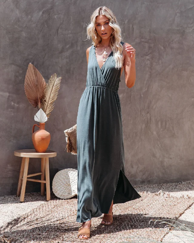 Choose Wisely Knit Maxi Dress - Olive Chic Summer Floral Maxi Dress