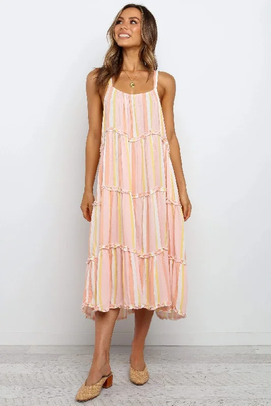 Copeland Smocked Tiered Tassel Maxi Dress - FINAL SALE Comfortable Casual Maxi Dress