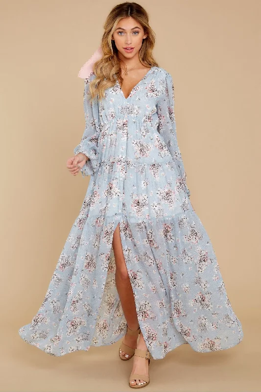 Dashing Daisies Chiffon Boho Maxi Dress - FINAL SALE Fashionable Off-Shoulder Maxi Dress