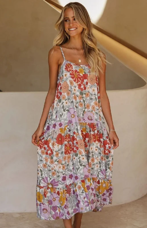 True Story Tiered Boho Maxi Dress Trendy Maxi Dress with Lace