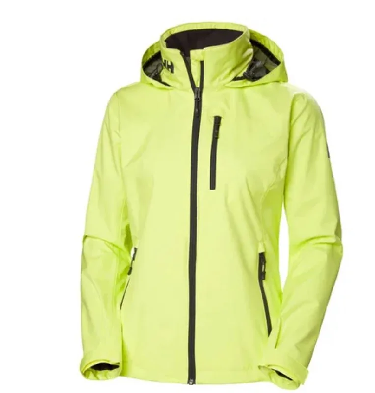 Helly Hansen W Crew Hooded Jacket One-Shoulder Jacket Off-the-Shoulder Jacket Asymmetrical Jacket