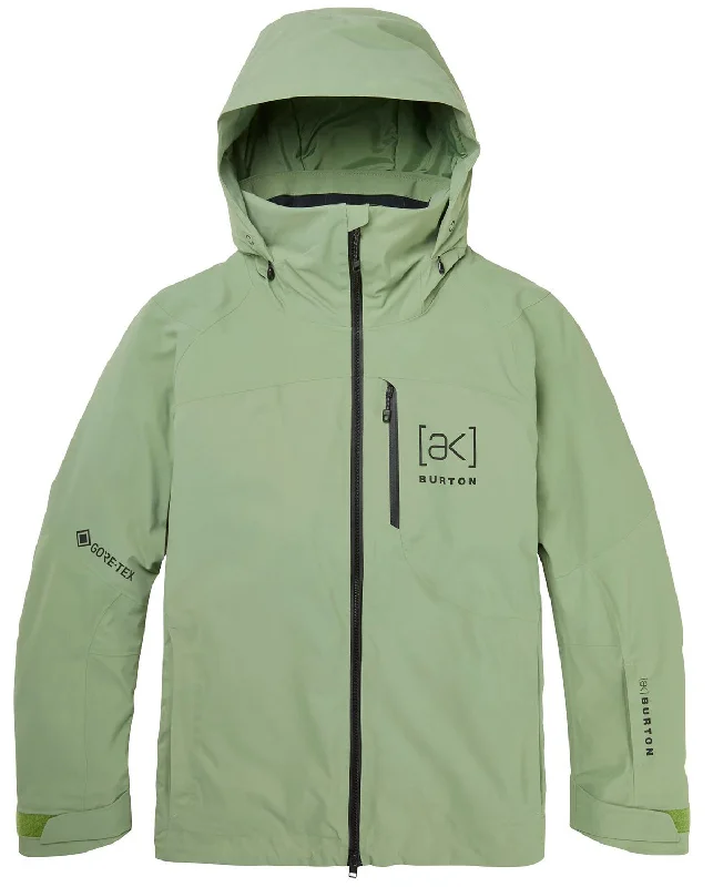 Burton [AK] Embark GORE-TEX Womens Jacket Hedge Green Zip Front Button Front Snap Front