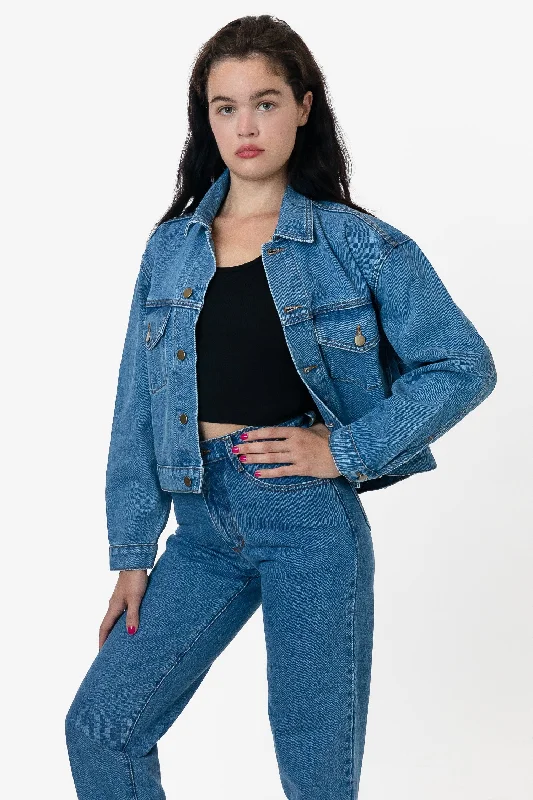 RDNW03 - Cropped Denim Jacket V-Neck Jacket Boat Neck Jacket Square Neck Jacket