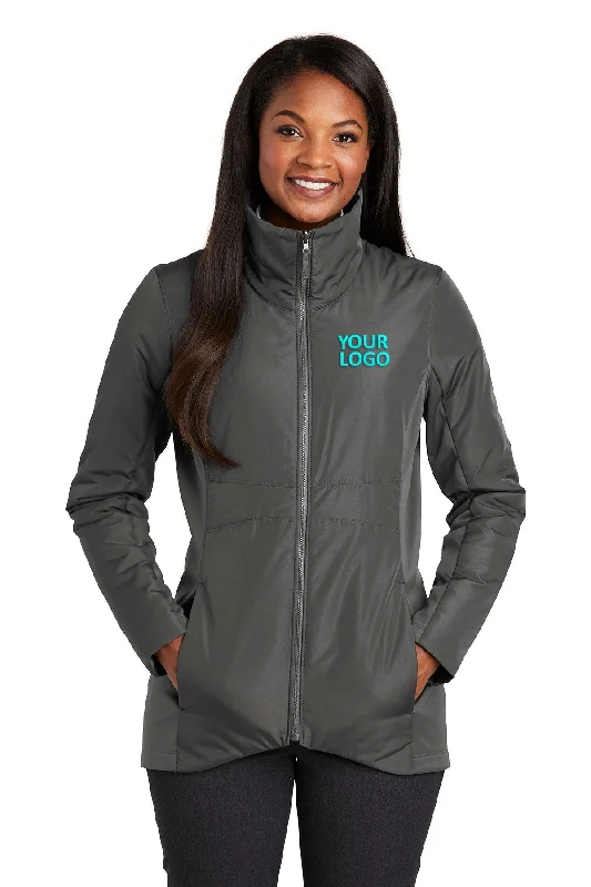 Port Authority Ladies Collective Customized Insulated Jackets, Graphite Cardigan Sweater Pullover