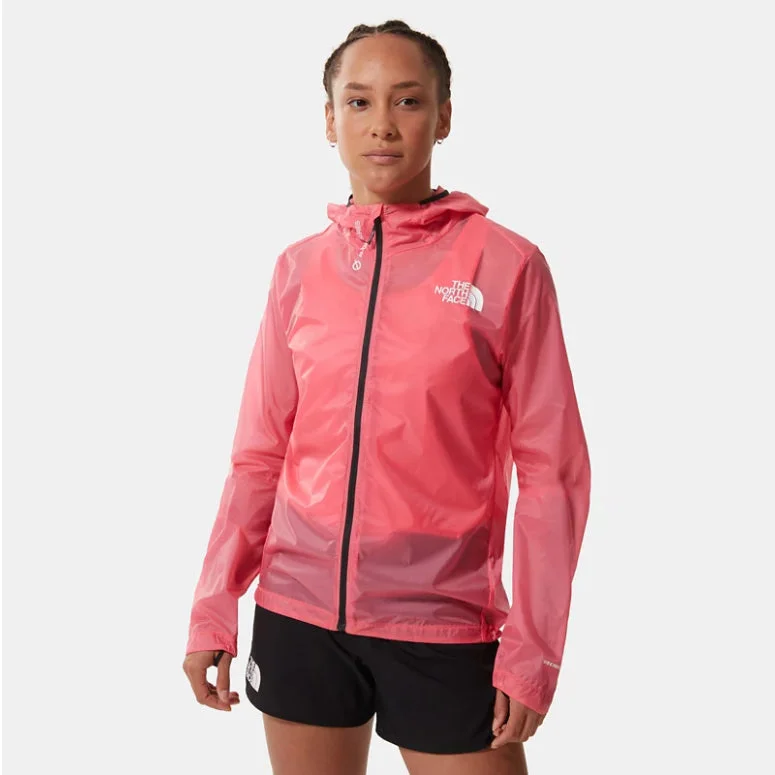 The North Face Women's Flight Series Lightriser Wind Jacket Calypso Coral Tiered Jacket Buttoned Jacket Zippered Jacket