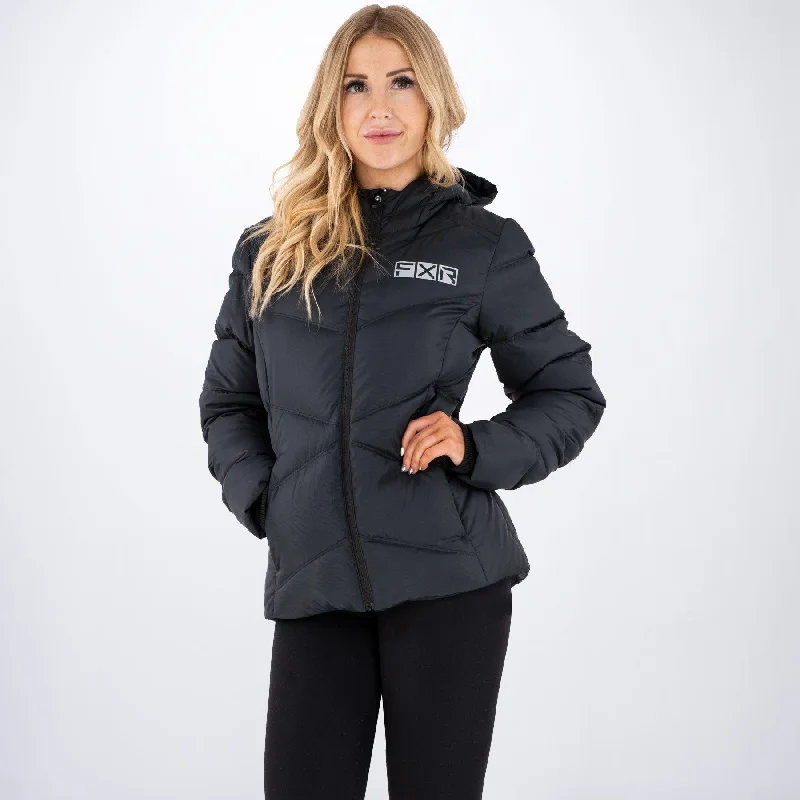 Women's Elevation Synthetic Down Jacket Faux Fur Fabric Real Fur Fabric Shearling Fabric