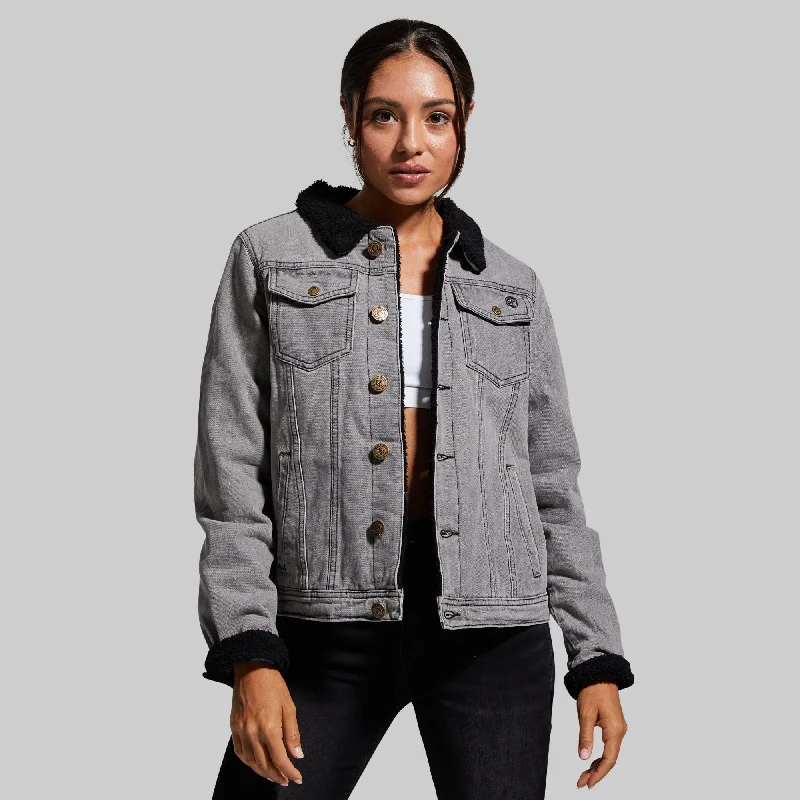 Women's Pioneer Jacket (Grey Wash) Corduroy Jacket Velvet Jacket Brocade Jacket