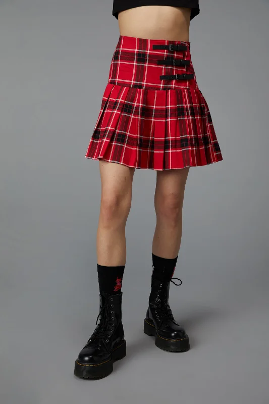 Demonic Tartan Skirt boho skirt vibe