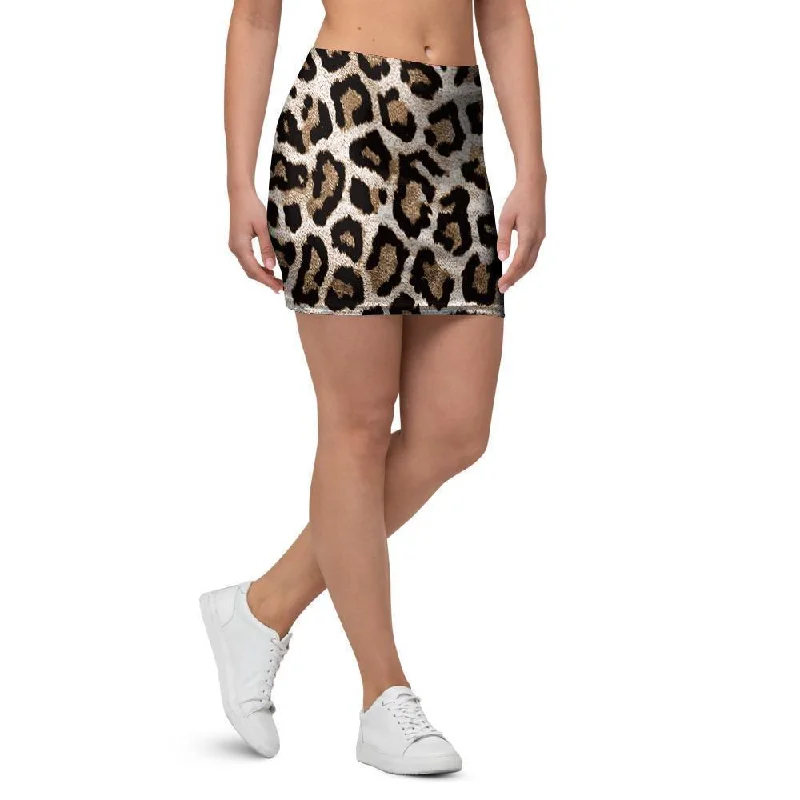 Leopard Mini Skirt casual skirt length