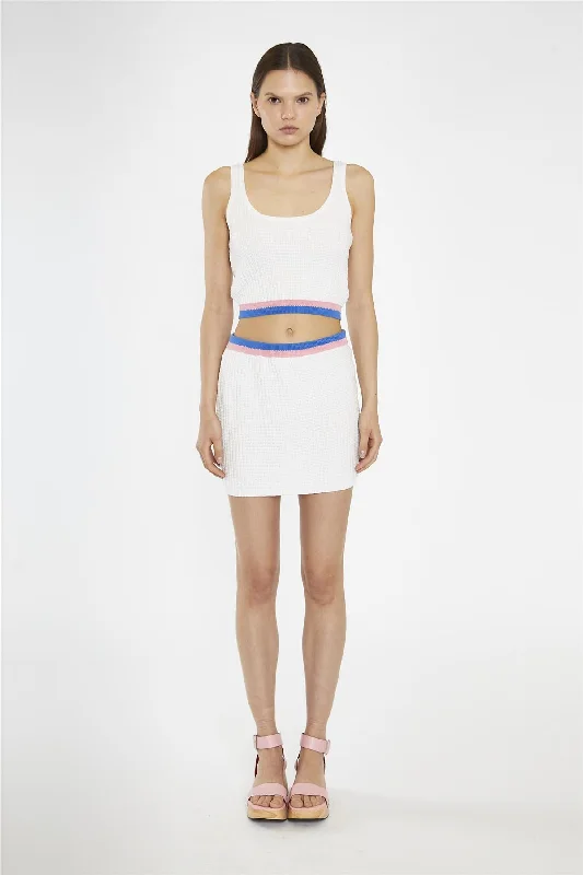 Off-White Multi Knitted Mini-Skirt asymmetrical skirt cut